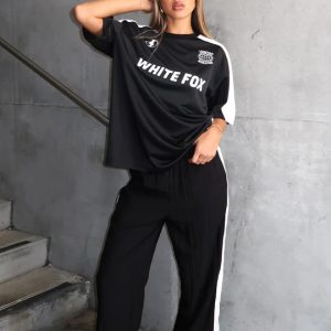 Checking Up On You Oversized Tee Black