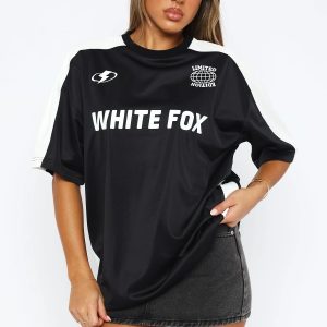Checking Up On You Oversized Tee Black